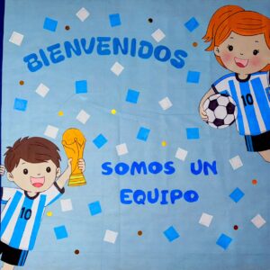 Telón escolar “Bienvenidos – Somos un equipo”