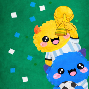 Telón escenográfico escolar – Banner mundial sin texto